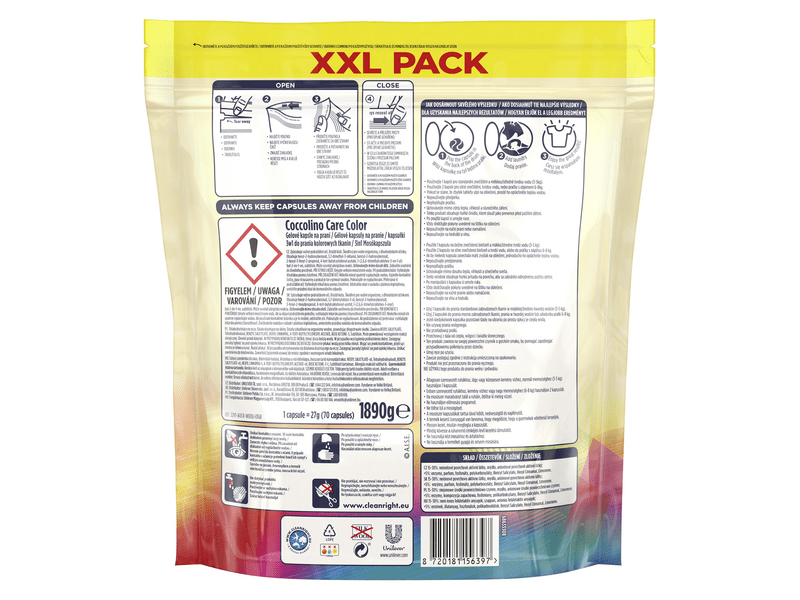 Coccolino Care XXL Mosókapszula, Színes, 70 db