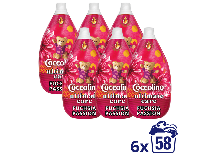 Coccolino Ultimate Care Fuchsia Pass ultrakoncentrált öblítő, 6x870ml