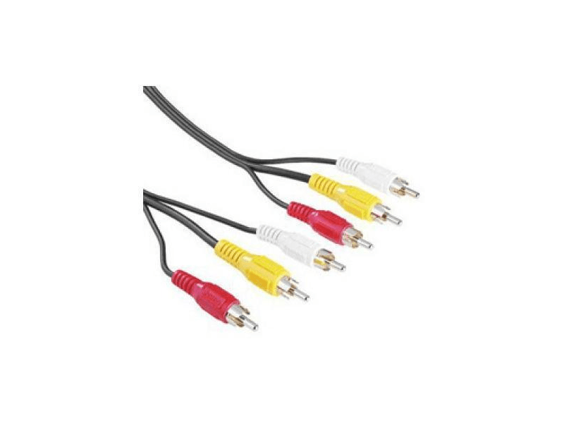 Hama 43134 3RCA-3RCA AV összekötő kábel, 2m