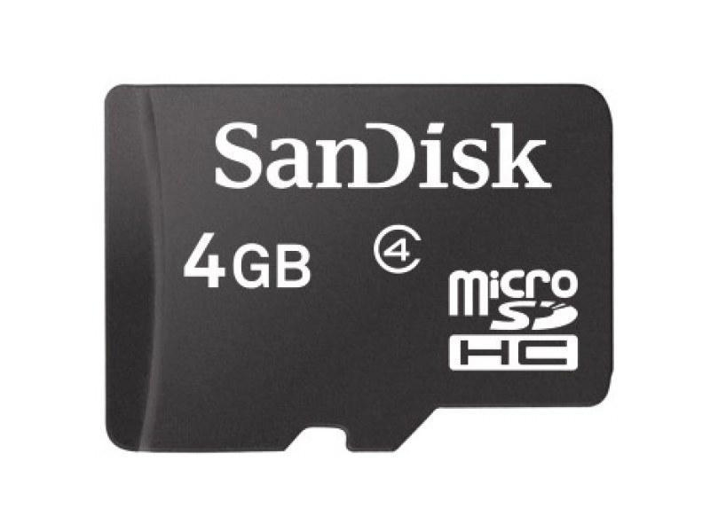 SANDISK MICRO SDHC KÁRTYA 4GB (CSAK KÁRTYA), CL 4