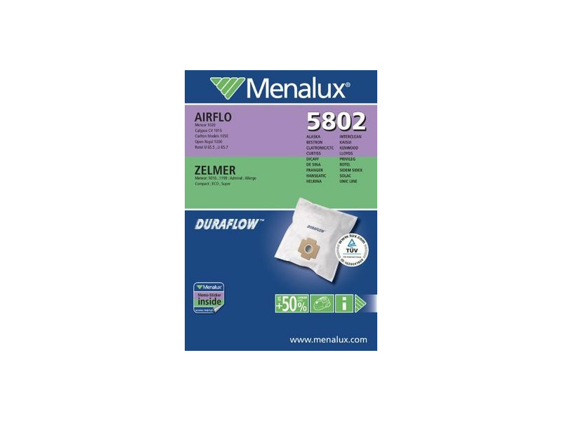 MENALUX 5802/A Szintetikus porzsák+ motor filter