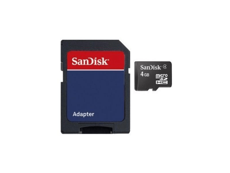 SANDISK MICROSD KÁRTYA 4GB ADAPTERREL, CL 4