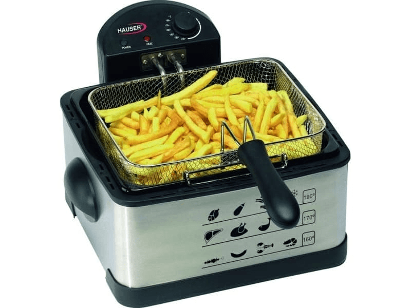 Hauser DFS-430 Olajsütő, 4l, 2000W, rozsdamentes acél