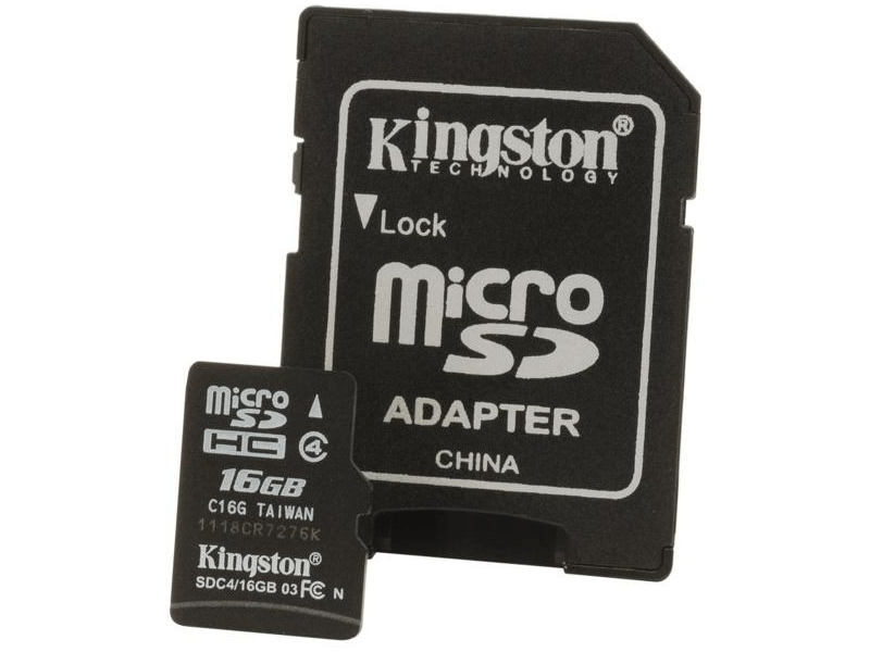 Kingston microSDHC 16GB Class 4 SDC4/16GB