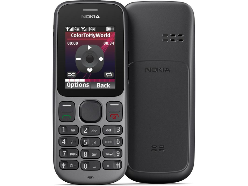 Nokia 101 Kártyafüggetlen Mobiltelefon, Fekete