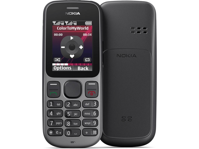 Nokia 101 Kártyafüggetlen Mobiltelefon, Fekete