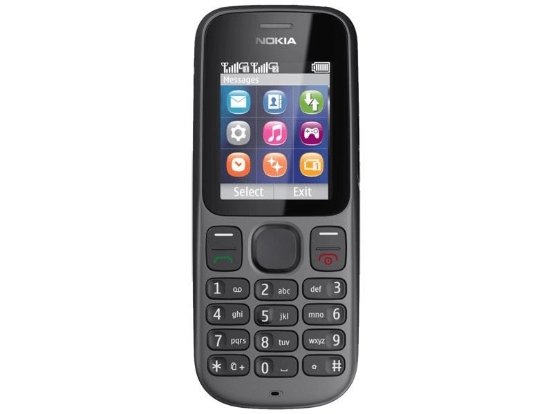 Nokia 101 Kártyafüggetlen Mobiltelefon, Fekete