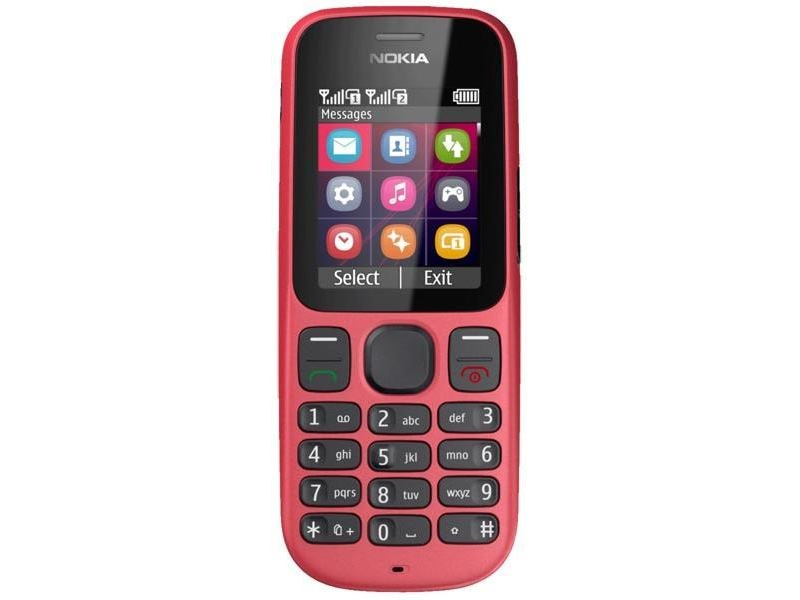 Nokia 101 Kártyafüggetlen Mobiltelefon, Fekete