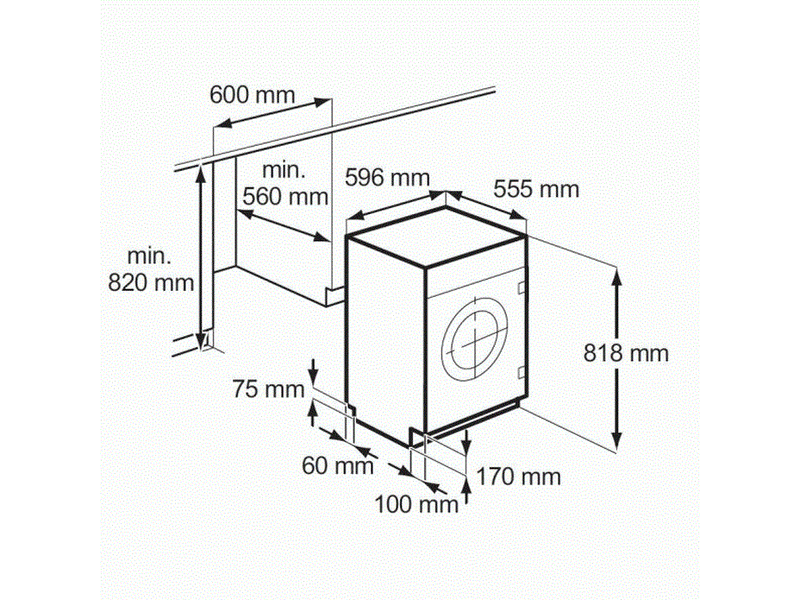 AEG L61470WDBI Beépíthető mosó- és szárítógép