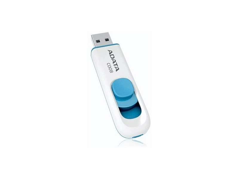 ADATA Pendrive 8GB, C008, FehérAC008-8G-RWE