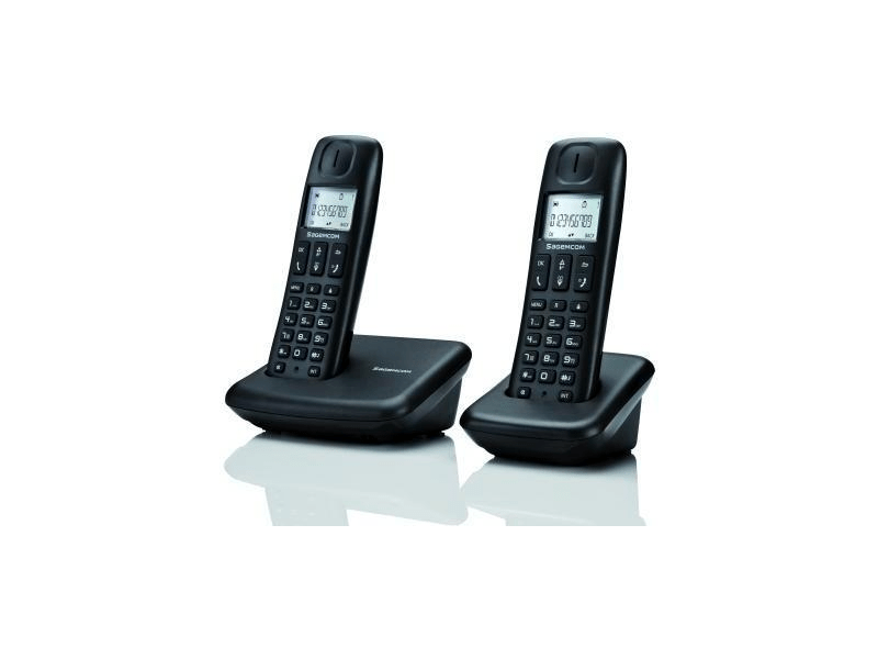Sagem D142 DUO 2x Telefon, Fekete