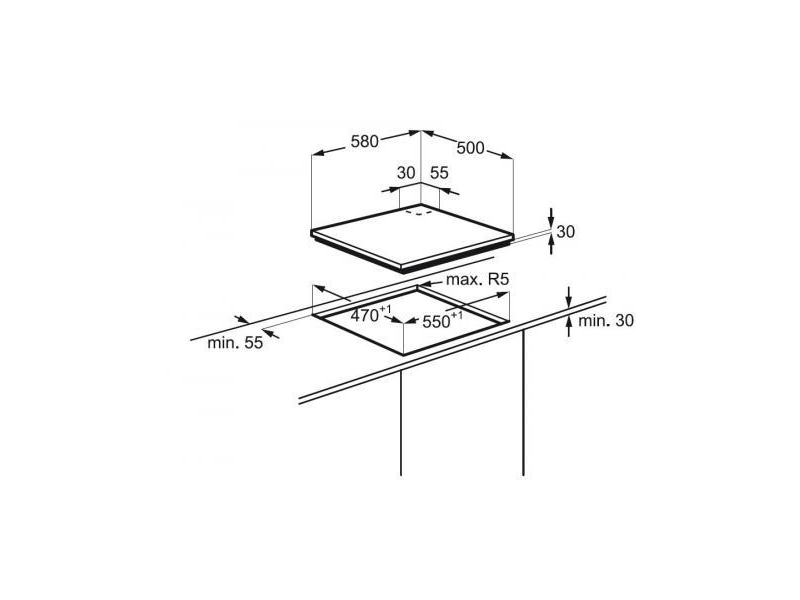 Zanussi ZGG62414XA Beépíthető gáz főzőlap