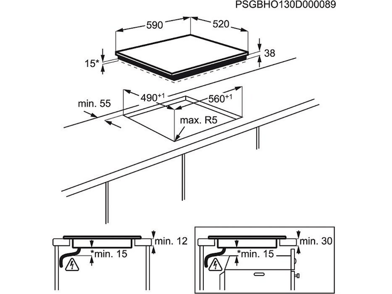 Electrolux EHF6241FOK Ugradbena staklokeramička ploča