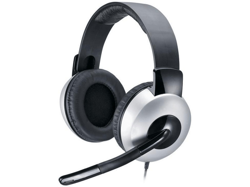 Genius HS-05A Mikrofonos Fejhallgató, Ezüst/Fekete