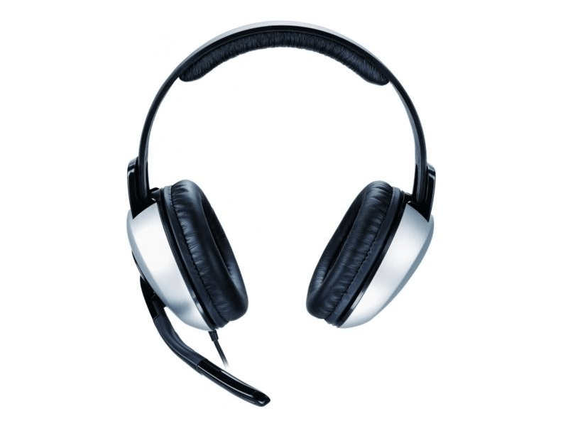 Genius HS-05A Mikrofonos Fejhallgató, Ezüst/Fekete