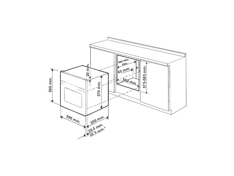 ARISTON FK 1041L .20 X/HA Beépíthető sütő