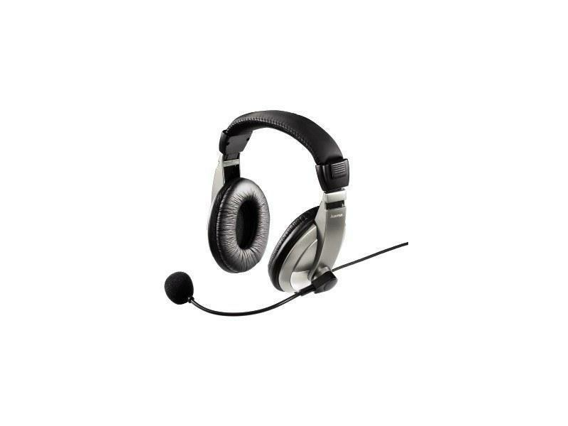 Hama 11592 Mikrofonos Fejhallgató, Fekete/Ezüst