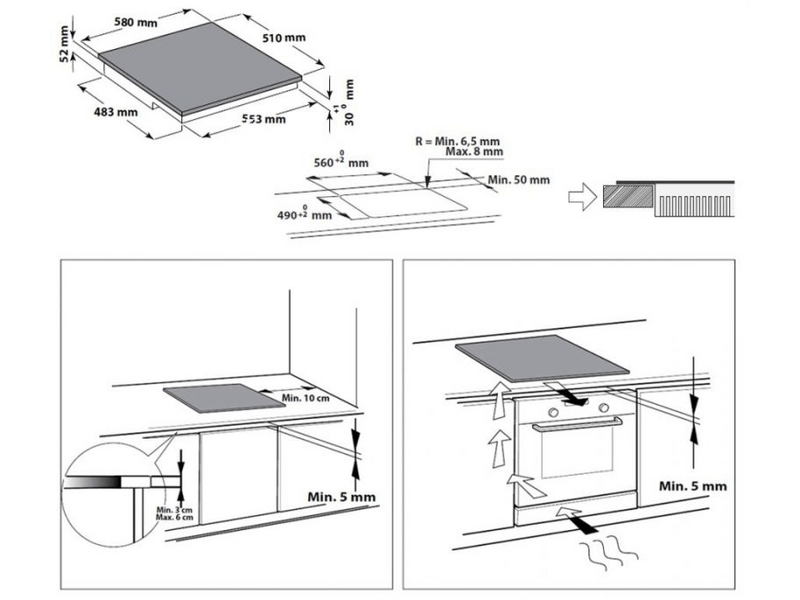 WHIRLPOOL ACM 808/BA/S Beépíthető indukciós főzőlap