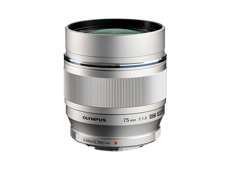 Olympus M.Zuiko Digital ED 75mm 1:1:8 Objektív, Ezüst