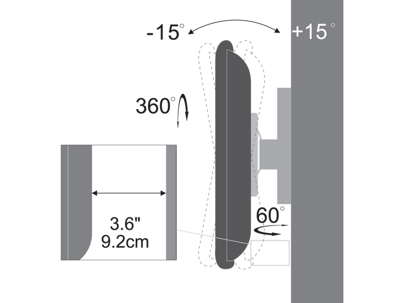 Stell SHO 1160 Univerzális Elforgatható Falitartó (13