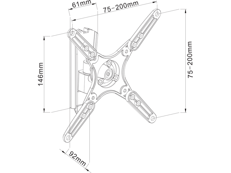 Stell SHO 1160 Univerzális Elforgatható Falitartó (13