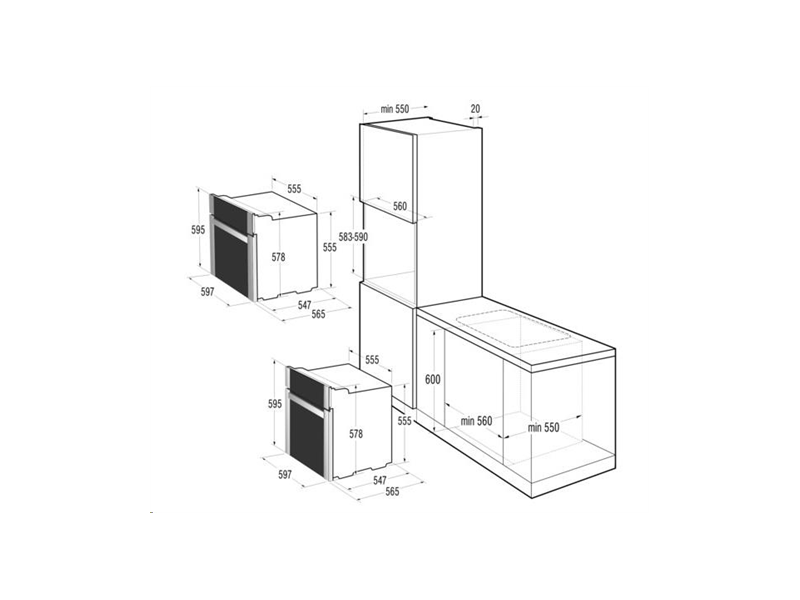 GORENJE BO75SY2W Beépíthető sütő