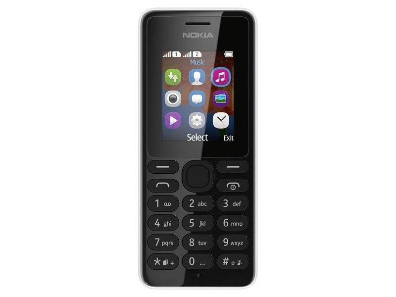 Nokia 108 Klasszikus Kártyafüggetlen Mobiltelefon, Fekete