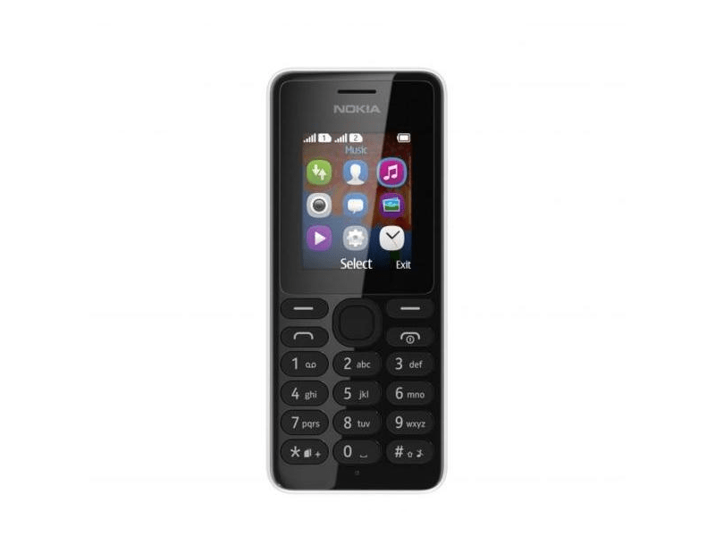 Nokia 108 Klasszikus Kártyafüggetlen Mobiltelefon, Fekete