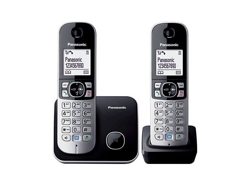 Panasonic TG6812 DECT telefon, crna/srebrna
