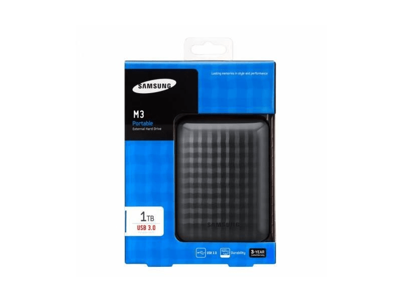 Samsung M3 Portable 1TB külső HDD, fekete (SAM 1TB-HDD-U3-BK)