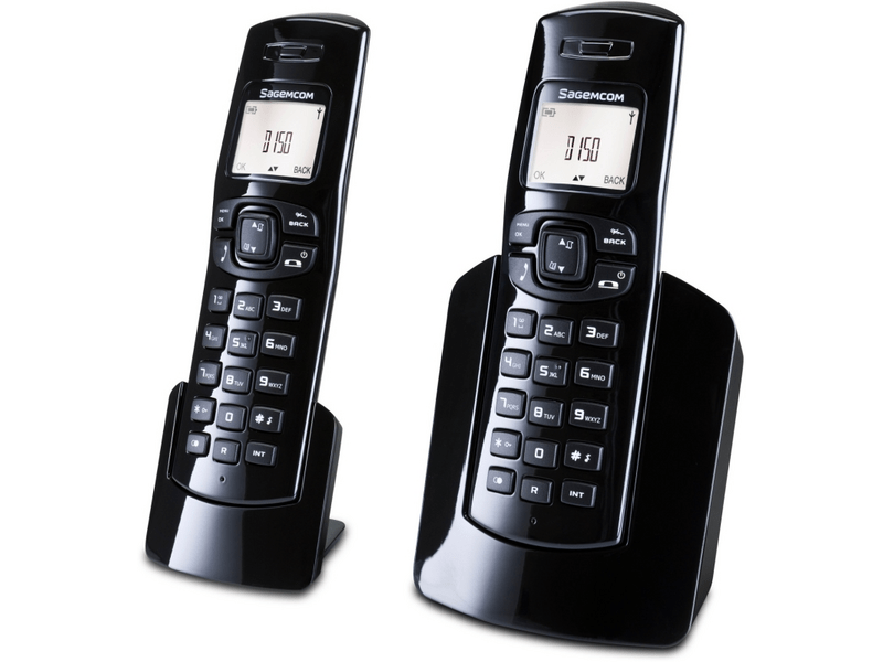 Sagemcom D150 DUO 2x Telefon, Fekete
