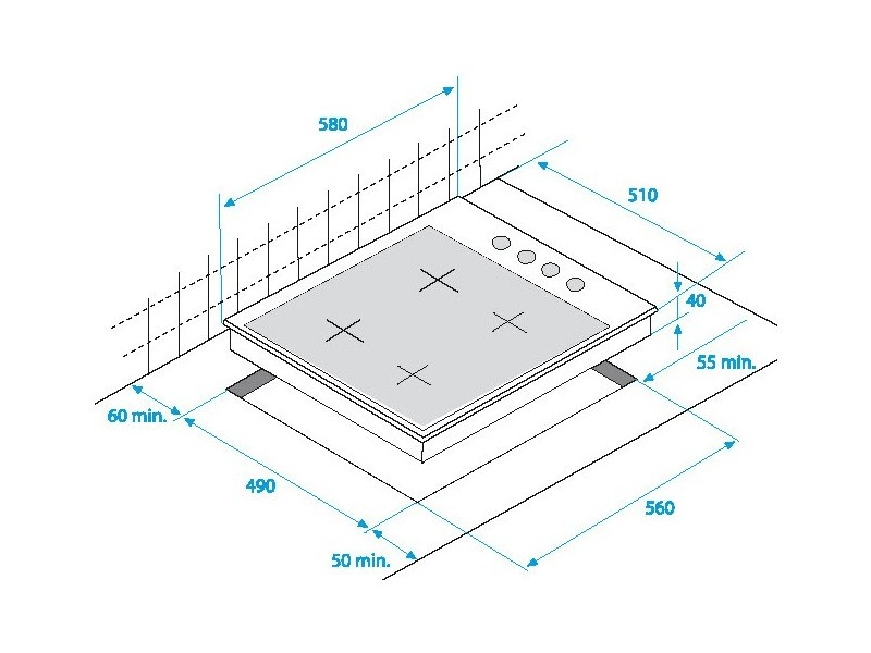 BEKO HIZG-64120SX Gáz főzőlap