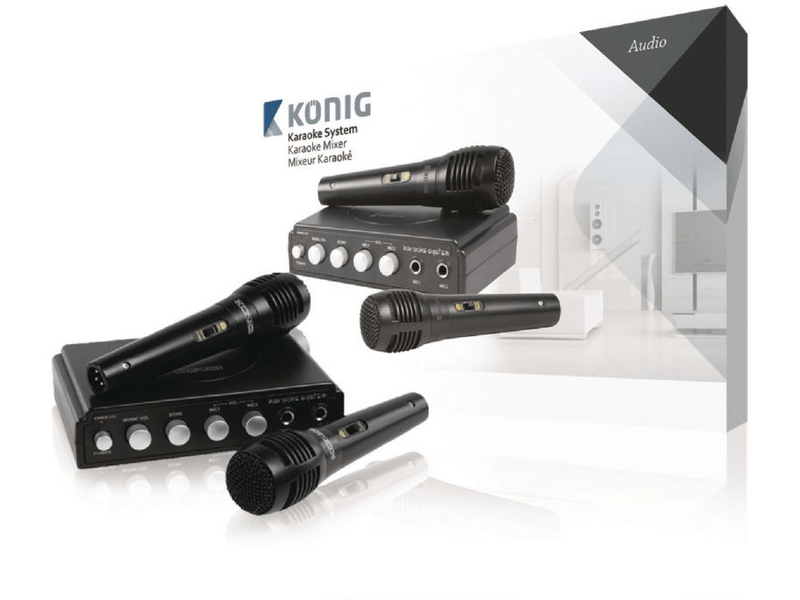 König HAV KM11 Karaoke Mixer, Fekete