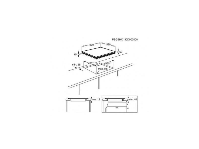 Electrolux EHH6240ISK Beépíthető indukciós főzőlap