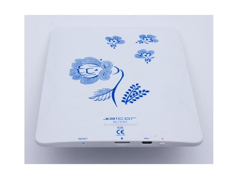Alcor Bloom 6 eInk e-book olvasó, fehér, virágmintás hátlap