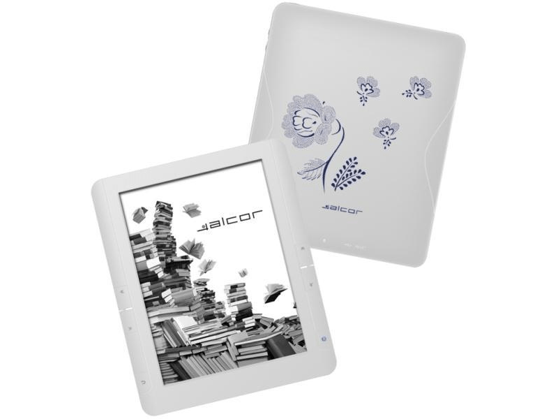 Alcor Bloom 6 eInk e-book olvasó, fehér, virágmintás hátlap