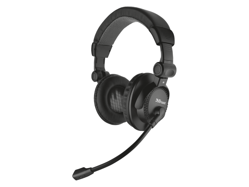 Trust Como 16659 Mikrofonos Fejhallgató, Fekete