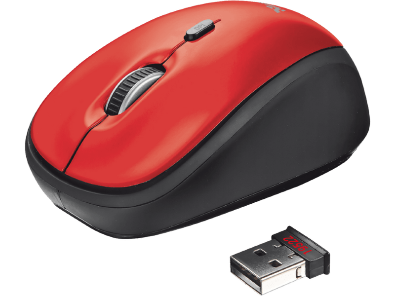 Trust 19522 Vezeték nélküli egér, piros