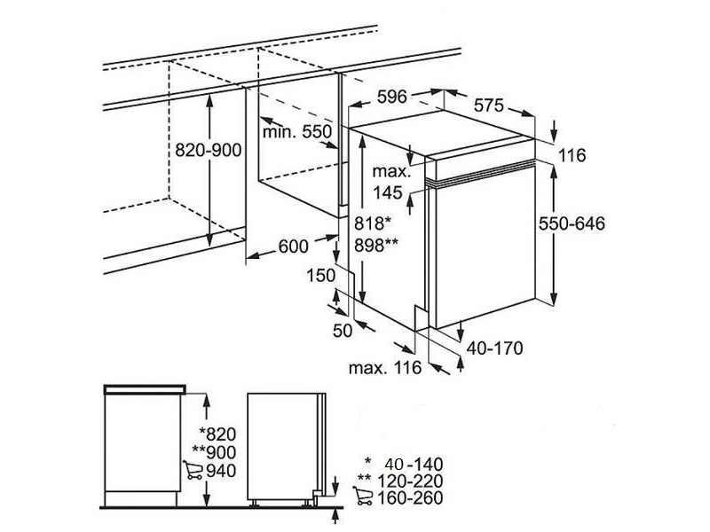 AEG F50502IMO Beépíthető elölvezérelt mosogatógép