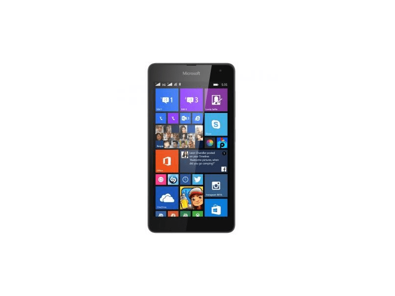Microsoft 535 Dual SIM 8 GB Kártyafüggetlen Mobiltelefon, Fekete