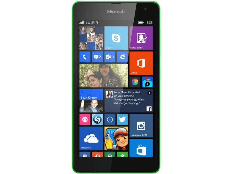 Microsoft 535 Dual SIM 8 GB Kártyafüggetlen Mobiltelefon, Fekete