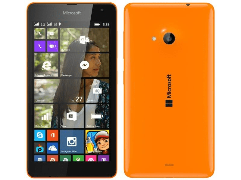 Microsoft 535 Dual SIM 8 GB Kártyafüggetlen Mobiltelefon, Fekete