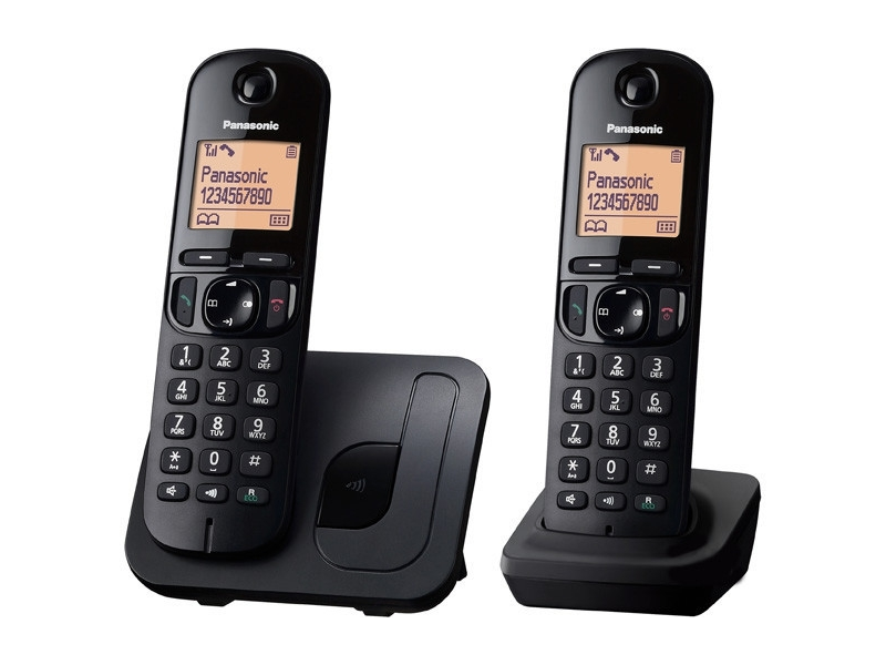 Panasonic TGC212 Telefon, Fekete