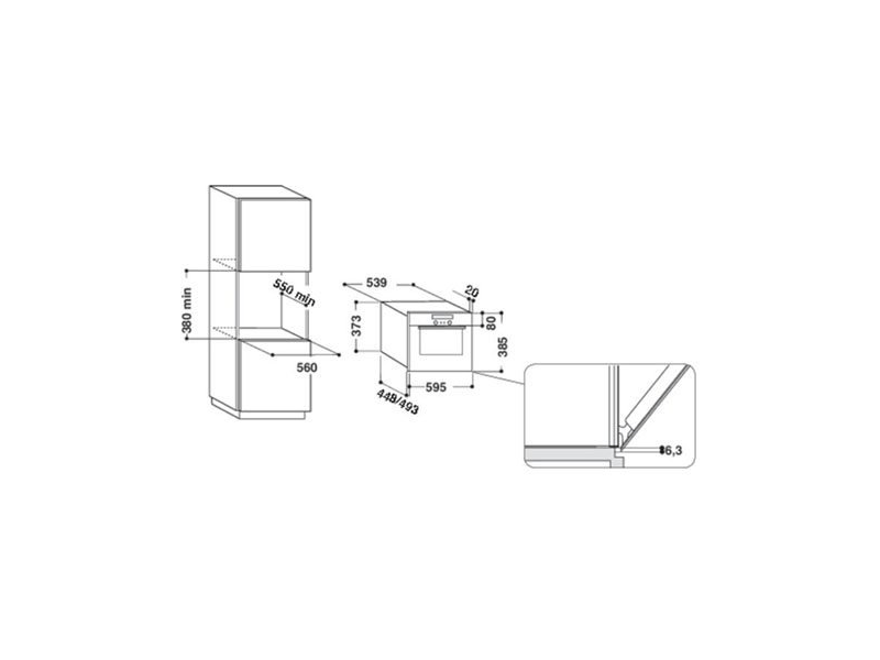 Whirlpool AMW 730/IX Beépíthető mikrohullámú sütő, inox