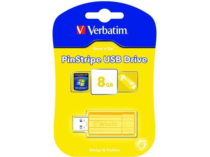 VERBATIM 49062 8 GB PinStripe fekete pendrive (UV8GPF)