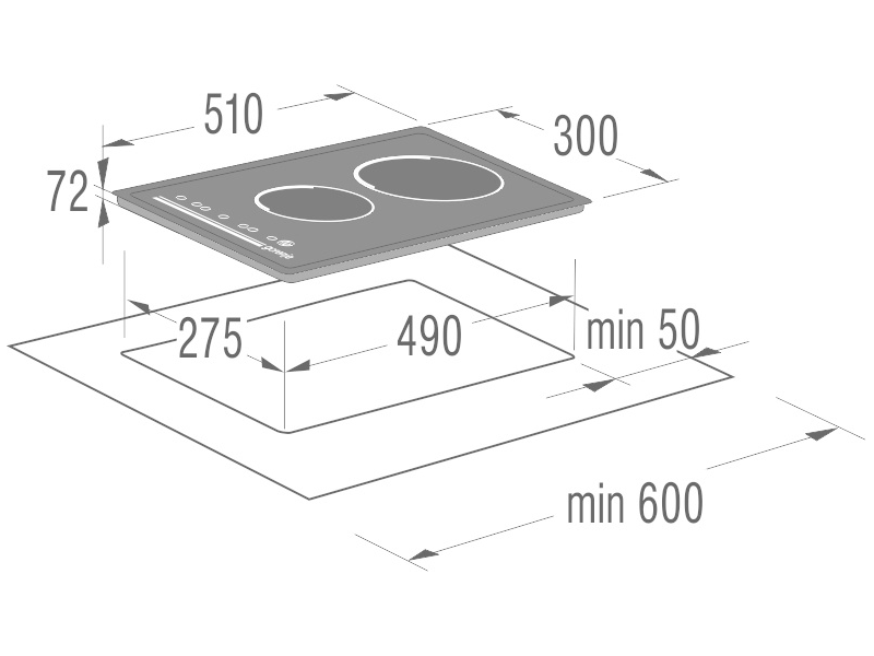GORENJE IT332CSC Beépíthető dominolap