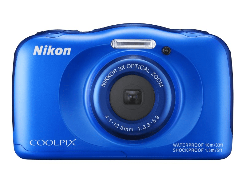 Nikon CoolPix S33 13,2 MPx Fényképezőgép, Kék + Hátizsák