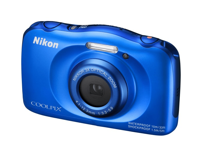Nikon CoolPix S33 13,2 MPx Fényképezőgép, Kék + Hátizsák
