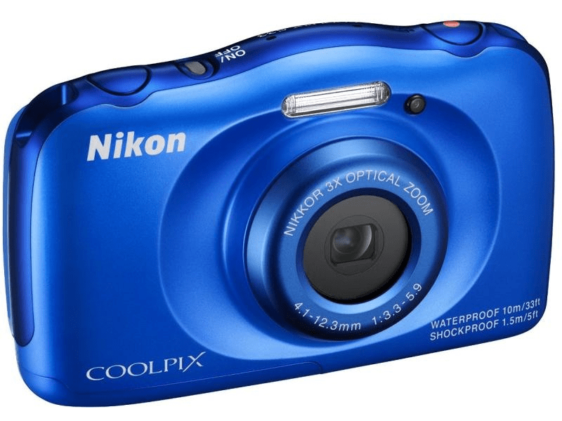 Nikon CoolPix S33 13,2 MPx Fényképezőgép, Kék + Hátizsák