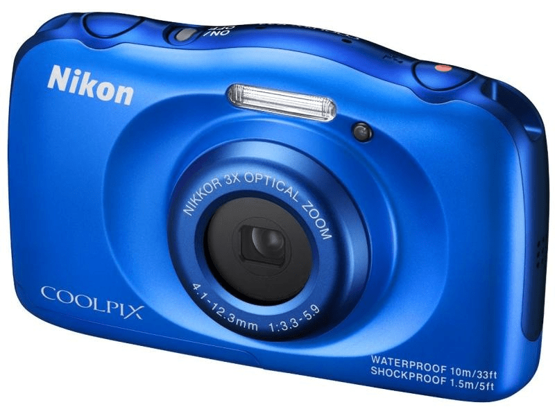 Nikon CoolPix S33 13,2 MPx Fényképezőgép, Kék + Hátizsák